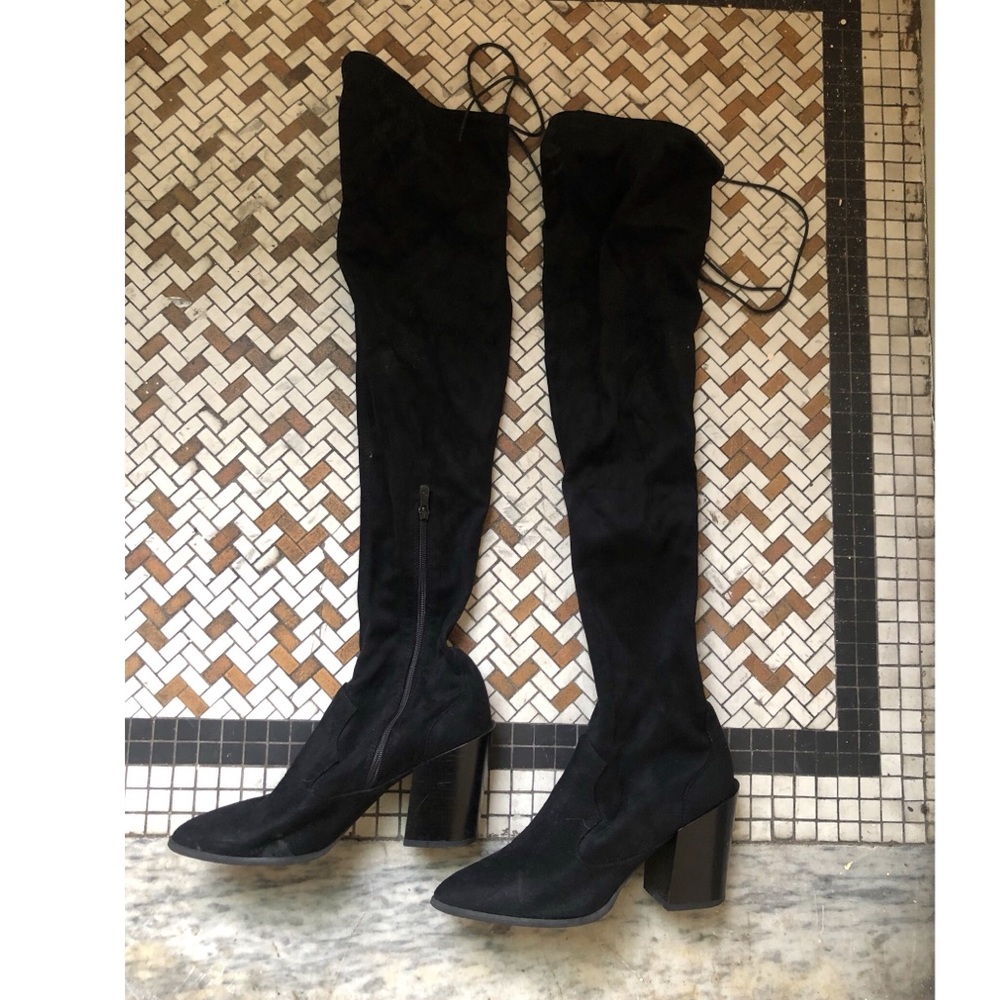 'PUBLIC DESIRE' Knee High Boots